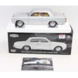 A Paragon Models 1/18 scale boxed model of a Rolls Royce Silver Shadow MPW 2-door coupe finished