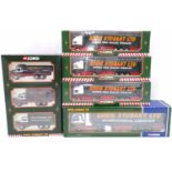 A Collection of various Corgi Eddie Stobart related diecast vehicles and accessories, five