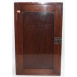 A walnut single door wall cupboard, reputedly from a BRS Ferrie, measurements 38cm x 61cm x 19cm