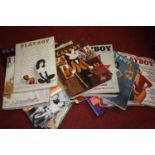 A collection of mid to late 20th century adult magazines, to include Playboy, Adam, Coral and