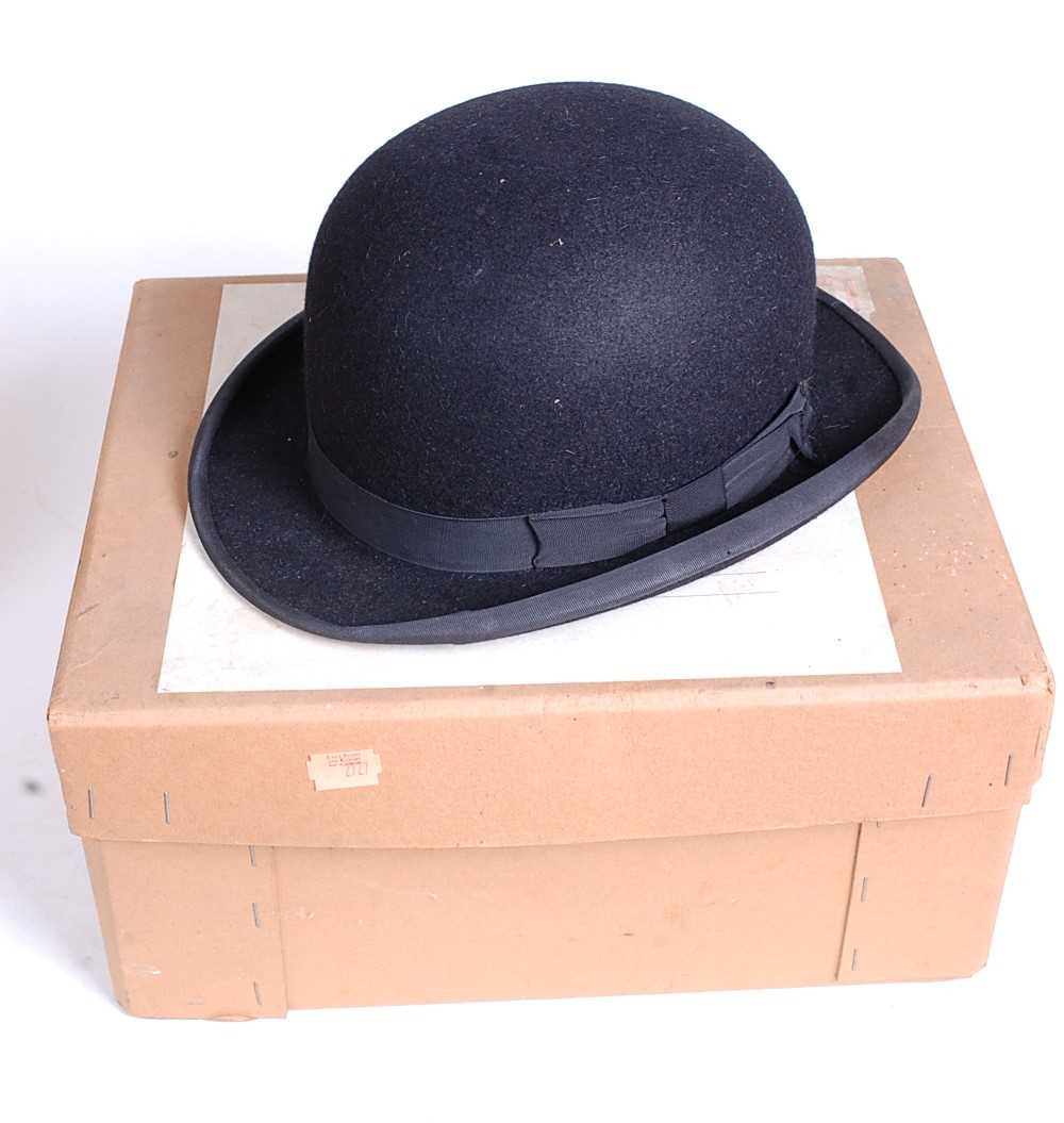 A Herbert Johnson of New Bond Street, London gent's bowler hat, size 6 & 7/8s (56), boxed;