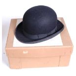 A Herbert Johnson of New Bond Street, London gent's bowler hat, size 6 & 7/8s (56), boxed;