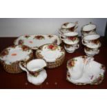 A Royal Albert Old Country Roses pattern part tea service