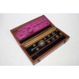 A circa 1900 mahogany cased Sykes Hydrometer by Farrow & Jackson of London & Paris