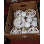 A Royal Worcester Evesham pattern part dinner service