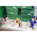 A collection of John Beswick Top Cat figures to include Officer Dibble, Top Cat, Fancy Fancy, Chew