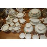 A Wedgwood porcelain part tea, dinner, and coffee service in the Mirabelle pattern, together with