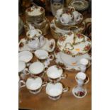 A Royal Albert part tea and dinner service in the Old Country Roses pattern