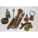 A collection of miscellaneous items, to include an HW Reed clarinet, a brass three-drawer pocket
