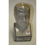 A reproduction Fowler phrenology bust, h.27cm