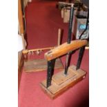 A collection of book binding equipment