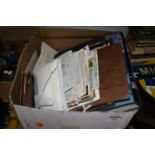 A box of miscellaneous items, to include various photographs, Art Nouveau postcard book, postcards