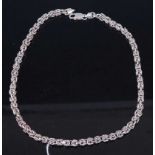 A modern silver Byzantine style fancy-link necklace, 47g, 45cmCondition report: Condition appears