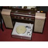 A Crown stereo transister radio phonograph, 67cm wide