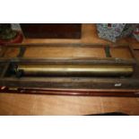 An early 20th century Ross of London brass telescope, 67cm, cased