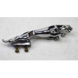 A chromed Jaguar car mascot numbered 1009 1/1 WB, length 19cm