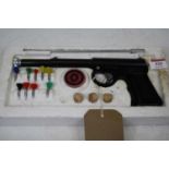 A gat gun by TJ Harrington & Sons, Walton, Surrey, with pellets and darts