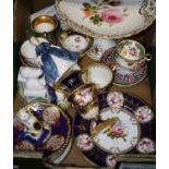 A collection of various ceramics, to include an 18th century Worcester saucer, a Royal Doulton