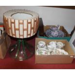 A collection of various items, to include a Crescent China floral decorated part tea service, a