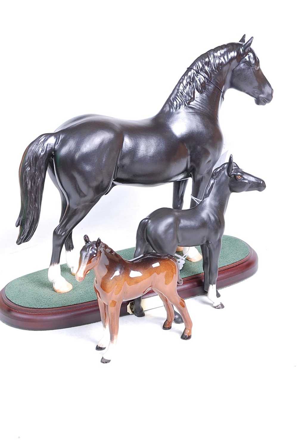 A John Beswick of Royal Doulton model of a Welsh Cob Stallion, mounted on a plinth, h.24cm, boxed; - Image 3 of 5