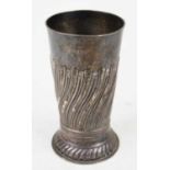 A Victorian silver beaker, of wythern moulded form and on domed foot, 6.3ozCondition report: