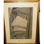 George Bissell (1896-1793) - Metropolis, watercolour, signed and dated lower right 1926, 56x39cm,