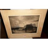 Alice Bramwell - The old hill, Welford on Avon, etching, pencil signed and titled to the margin,