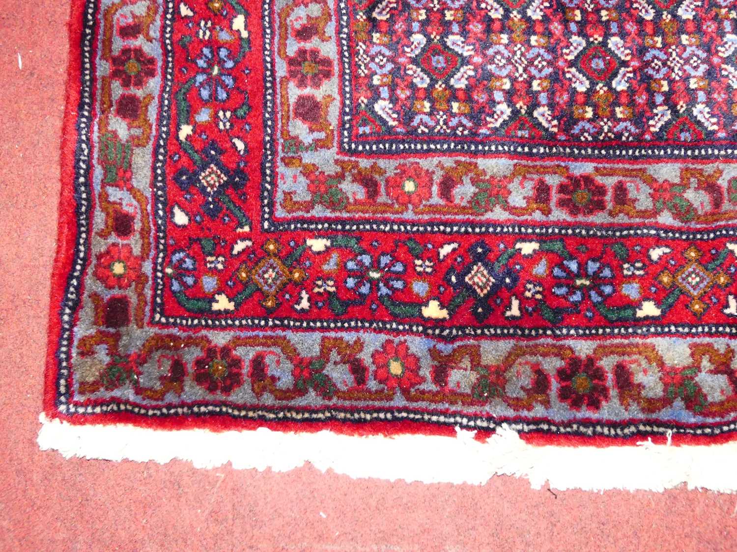 A Persian woollen red ground Senneh rug, 150 x 128cm - Image 4 of 5