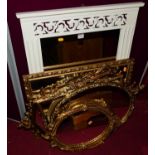 A collection of various principally gilt wall mirrors, and one white painted example (6)