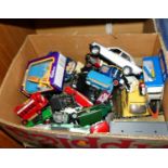 A box of assorted loose modern issue diecast