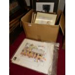 A box of various prints, to include after Robert Hutchison