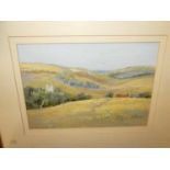 Betty Whitefield (late 20th century) - A Glimpse of the Sea, St Mawgan, Cornwall, pastel; after J