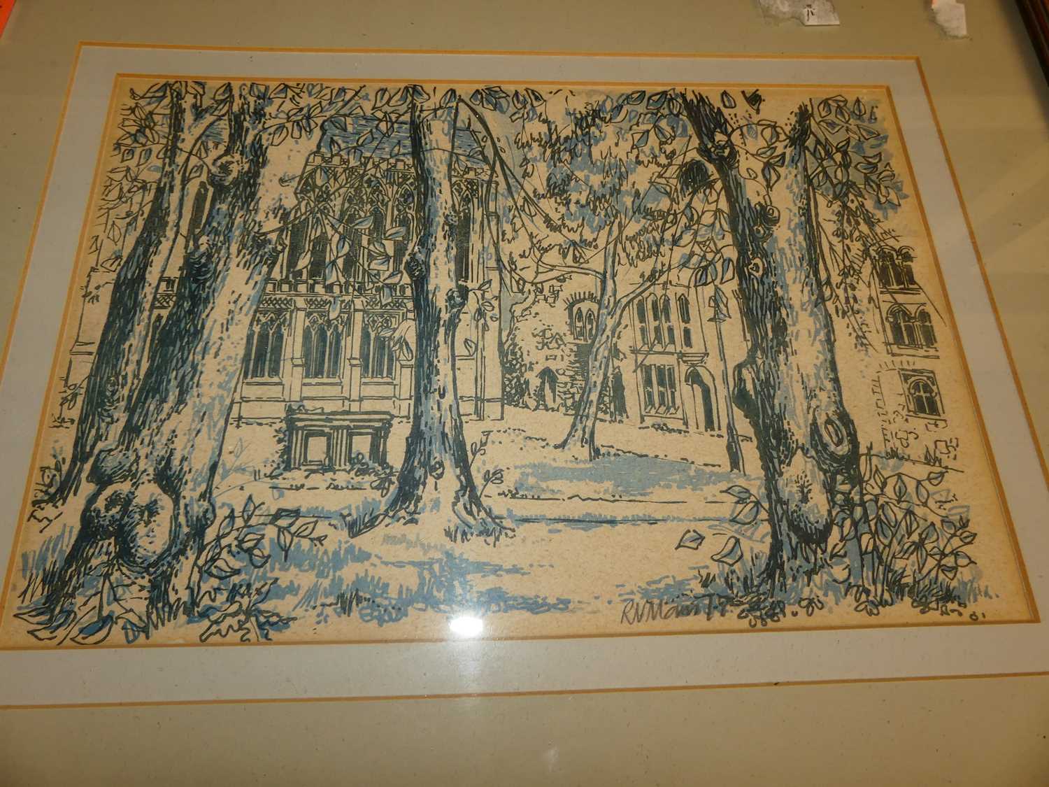 Assorted pictures and prints to include commemorative engraving, topographical views, etc (7) - Image 3 of 5