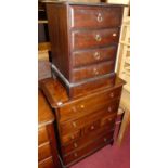 A Stag Minstrel chest of three short and four long drawers, width 81.5cm together with a further