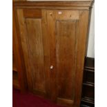 A 19th century pine double door pantry cupboard, width 106cm