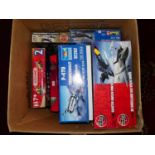 One large box of kits, to include 1:32 scale P-47D Thunderbolt Razorback, 1:48 scale Airfix kits,