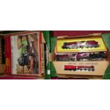 A collection of Hornby trains, to include boxed RS608 Flying Scotsman set, three loose coaches,
