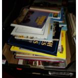 Three boxes of various books and magazines, mostly super truck and steam railway related (approx