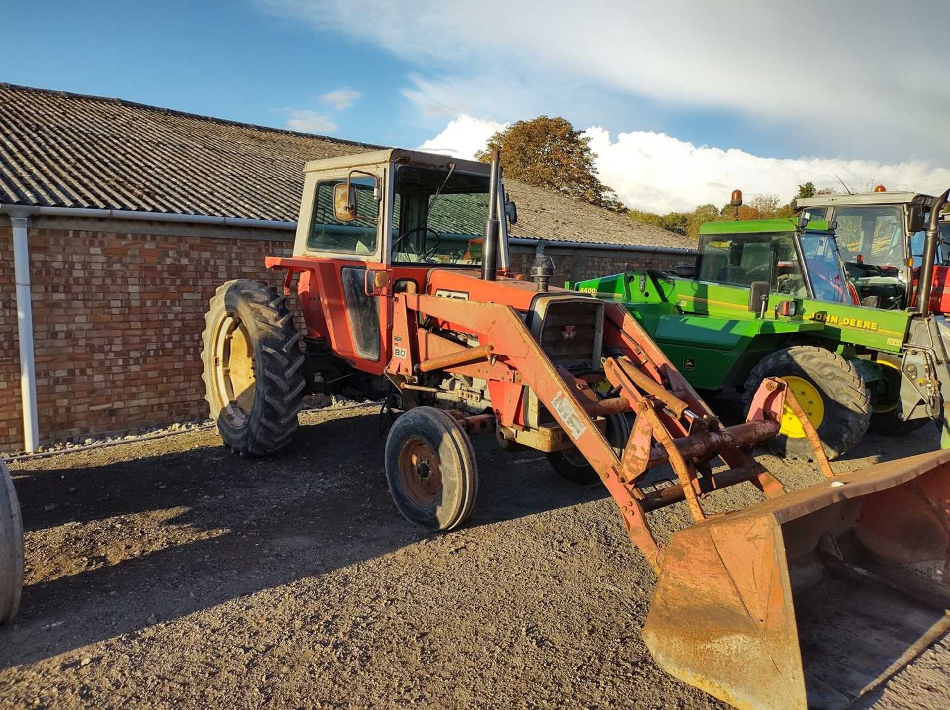 Massey Ferguson 590 Tractor with MF 80 Front Loader & Attachments. 5,573 Hrs. Reg: XVA 740T