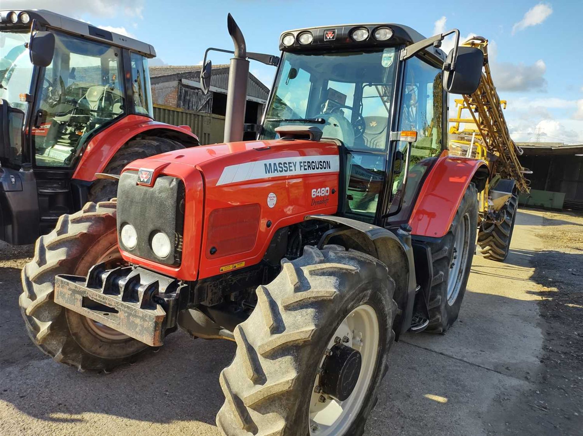 Massey Ferguson 6480 Dynashift Tractor. 3,866 Hrs. Reg: AY54 CFJ. Front Tyres Goodyear 14.9R28 & - Image 2 of 11