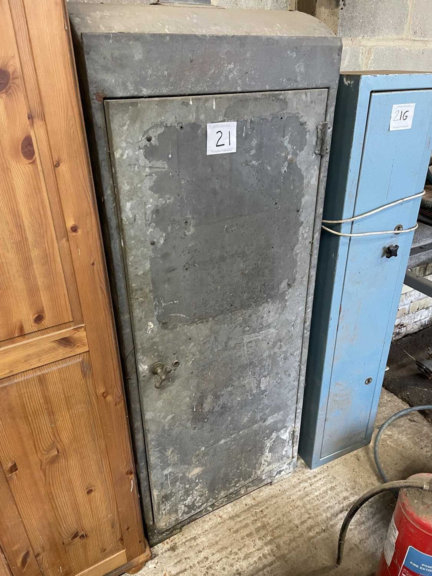 Wooden Closet and Metal Cabinet - Image 2 of 3