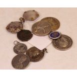 A small collection of miscellaneous items, to include a WWI British War medal (lacking suspension