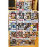 18 various boxed Pop Funko modern release action figures to include DC, Marvel, Television, and