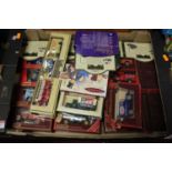 One box containing a quantity of various Lledo Days Gone and Matchbox Models of Yesteryear diecast
