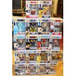 18 various boxed Pop Funko modern release action figures to include DC, Marvel, Television, and