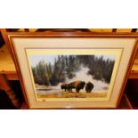 David Shepherd - The Hot Springs of Yellowstone, limited edition print, pencil signed to the margin,