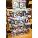 18 various boxed Pop Funko modern release action figures to include DC, Marvel, Television, and