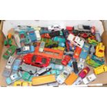 One tray containing a quantity of various mixed playworn vintage diecasts to include mainly Matchbox