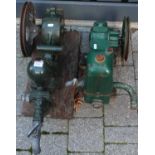 An early 20th century Lister of Dursley cast iron plant pump, together with another example (2)