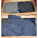 Two trays of designer vintage clothing, to include Levi's, Burberry etcCondition report: Clothes